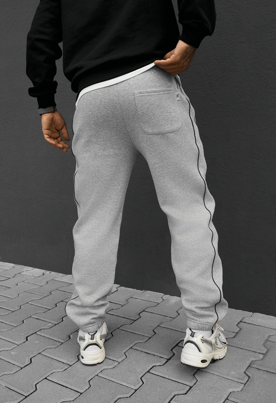 Spodnie dresowe Staff al gray melange reflective fleece