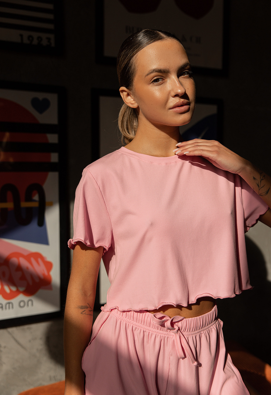 Piżama Staff ema pink