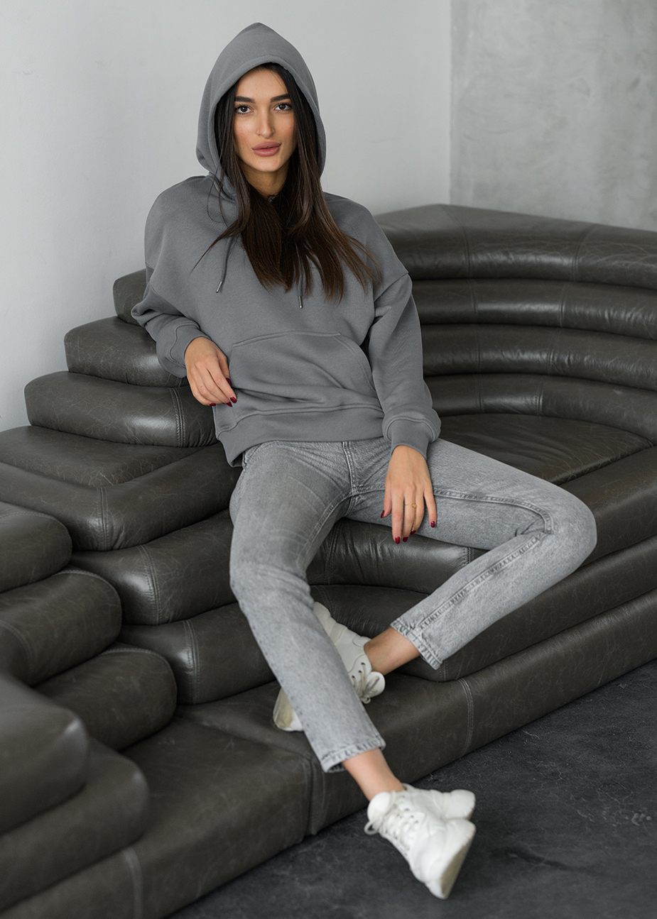 Damska bluza Staff gray basic oversize