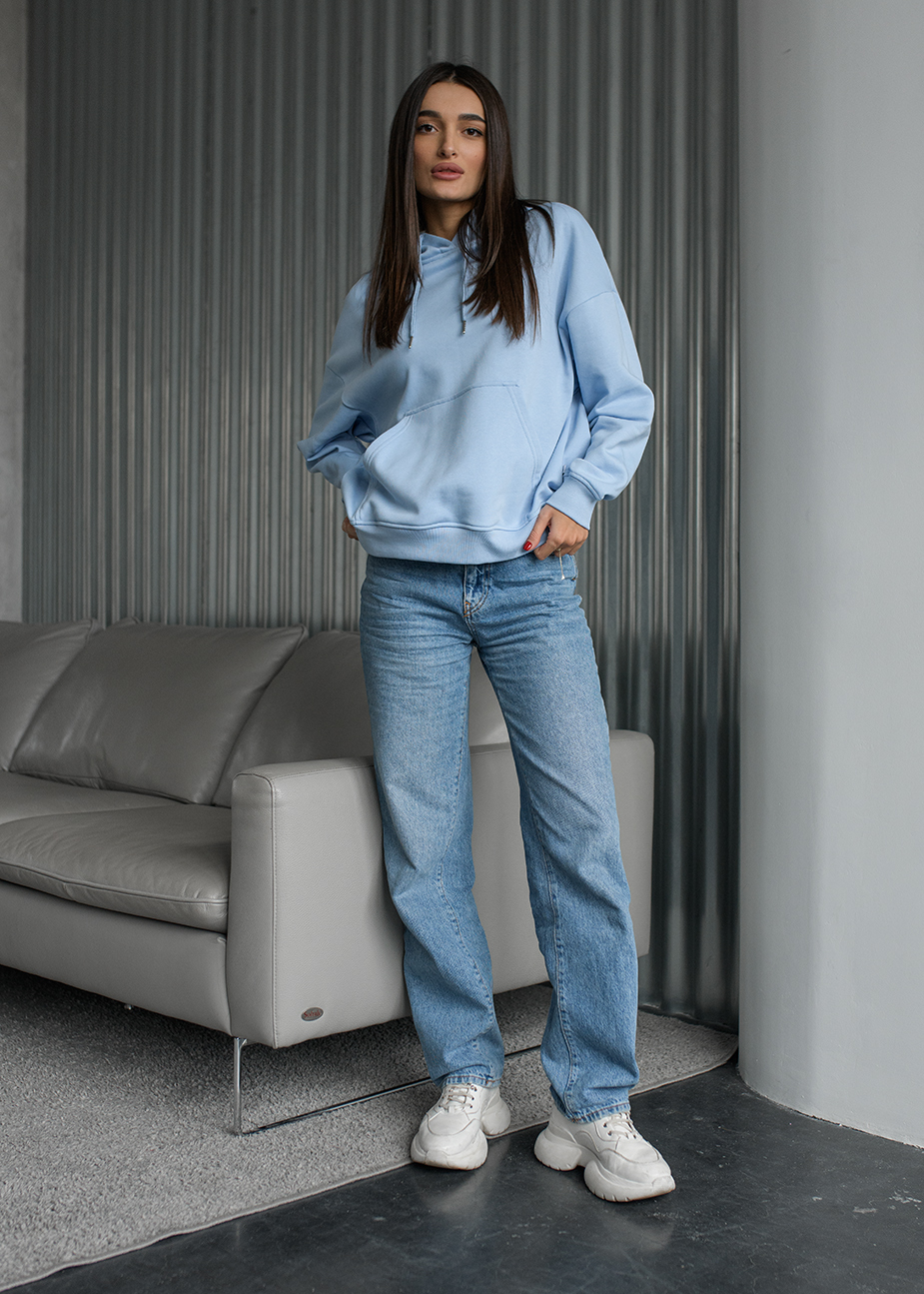 Damska bluza Staff light blue basic oversize