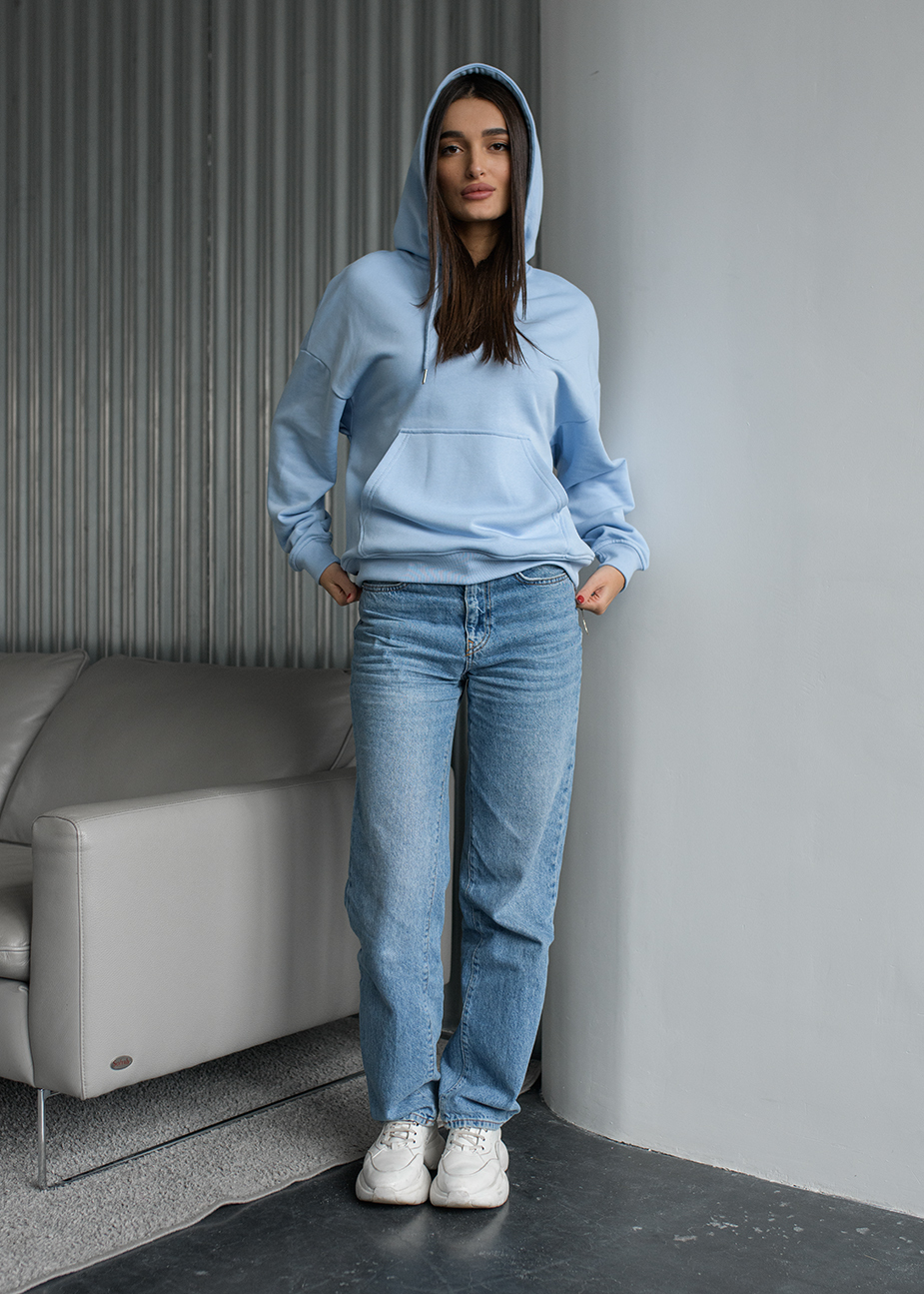 Damska bluza Staff light blue basic oversize