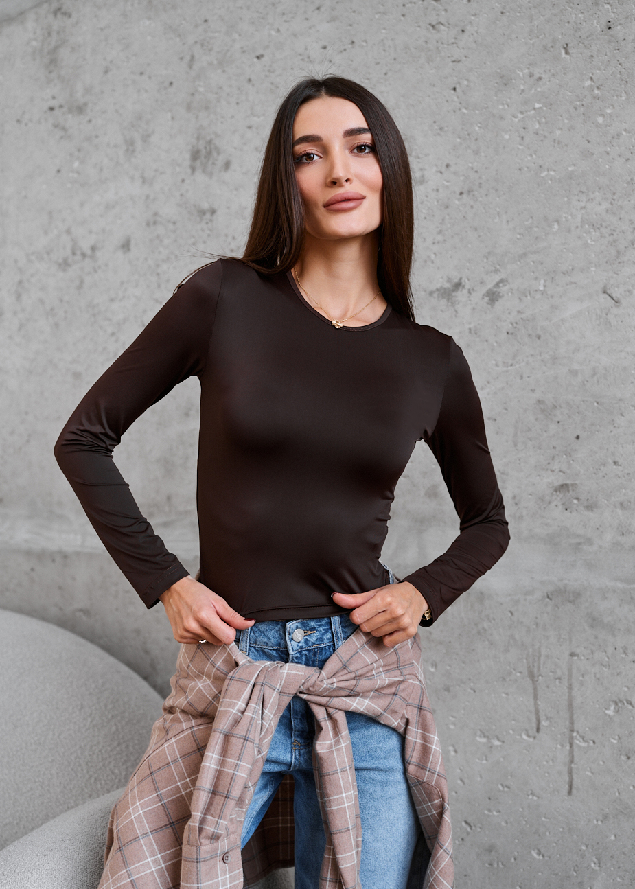 Longsleeve Staff dec brown