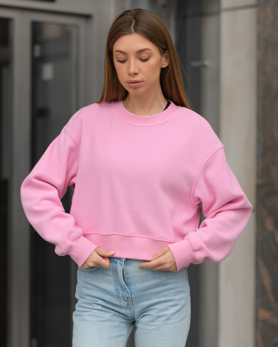 Damska bluza Staff microfleece pink oversize