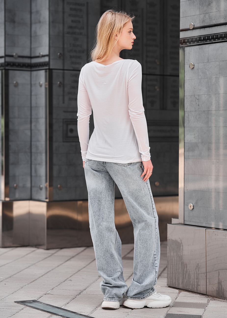 Longsleeve Staff roz white