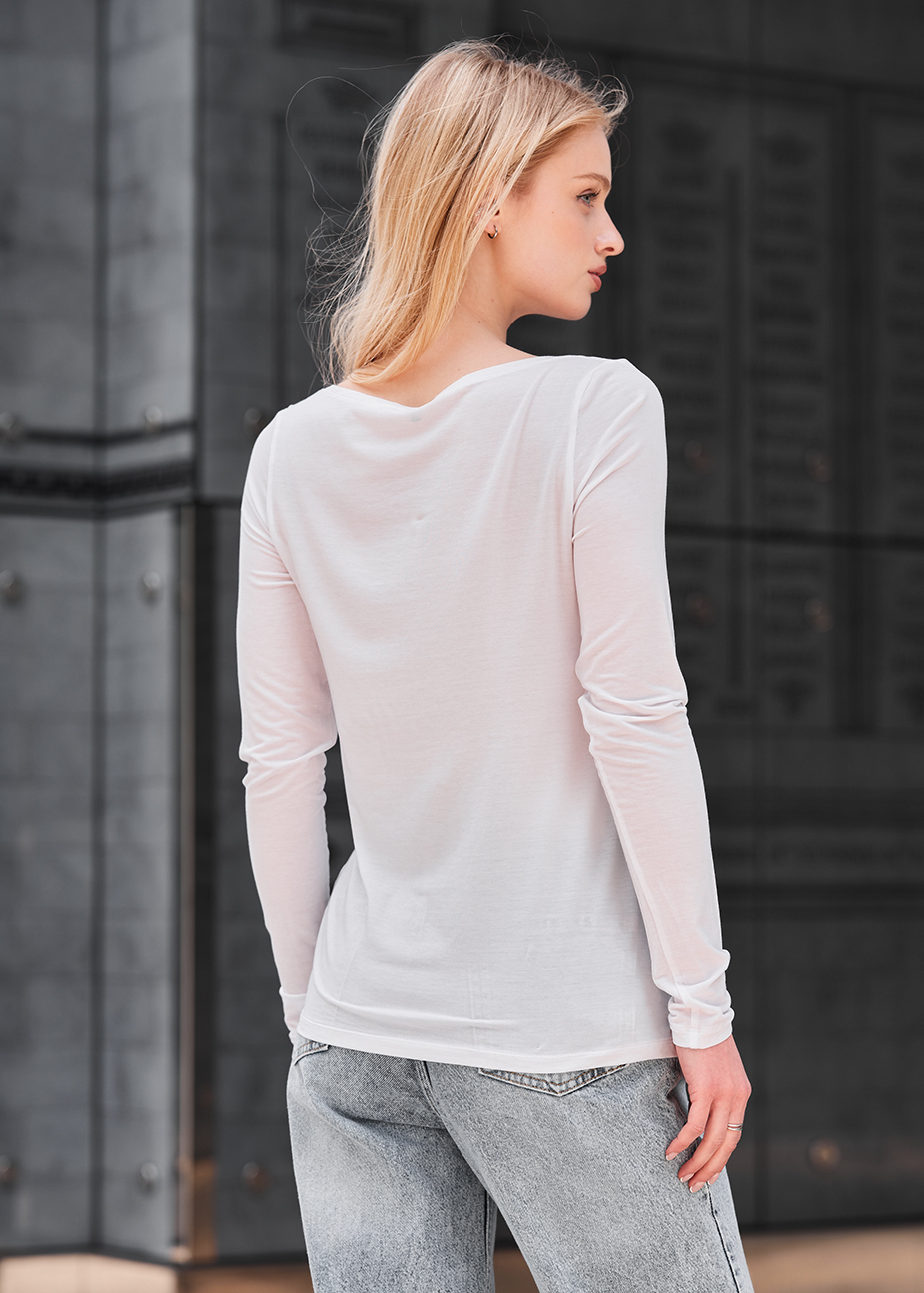 Longsleeve Staff roz white