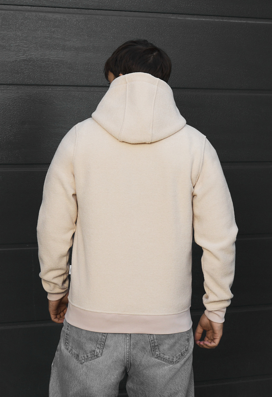 Bluza Staff zip dark beige fleece