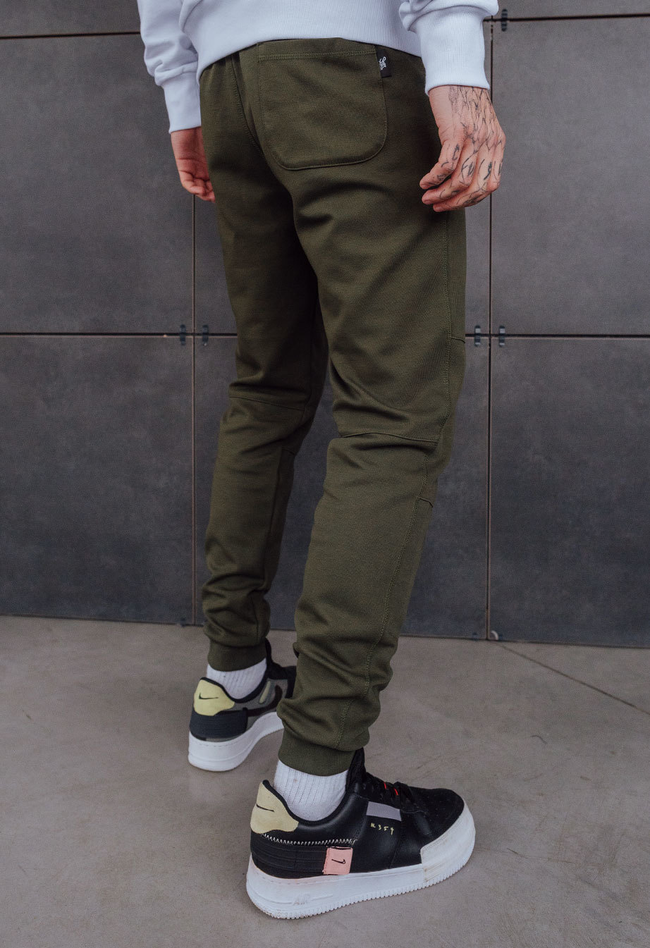 Spodnie dresowe Staff khaki zip