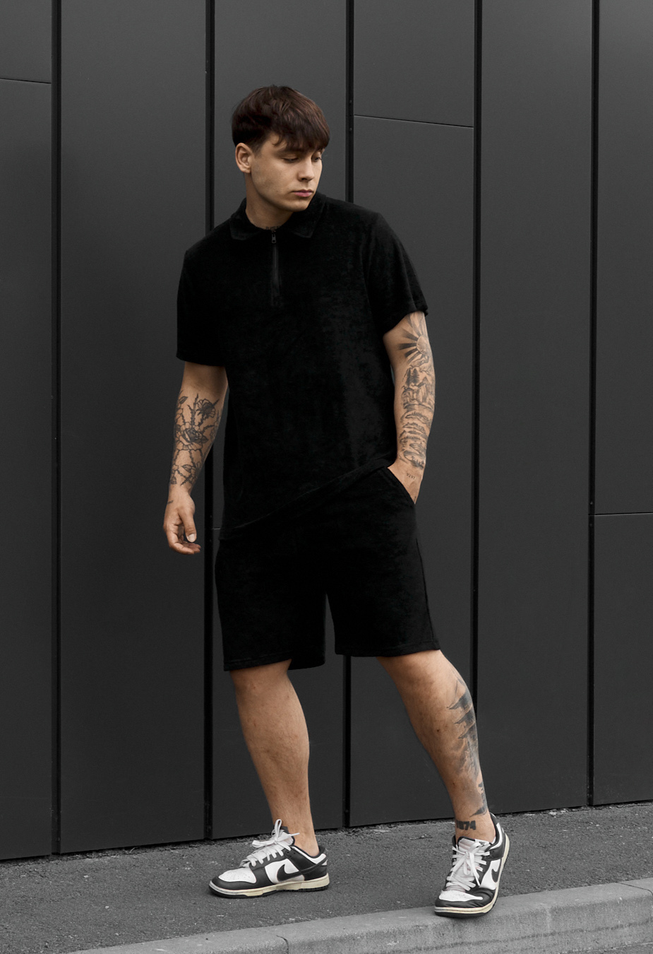 Komplet koszulka + spodenki Staff ch black