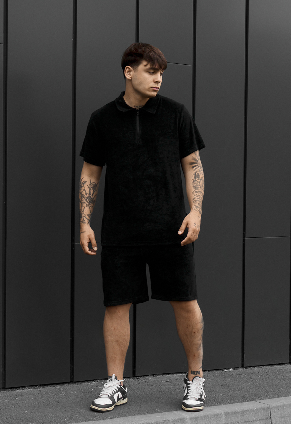 Komplet koszulka + spodenki Staff ch black
