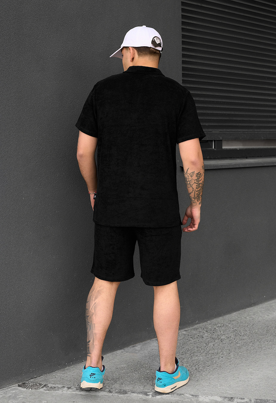 Komplet letni koszulka + spodenki Staff ch black
