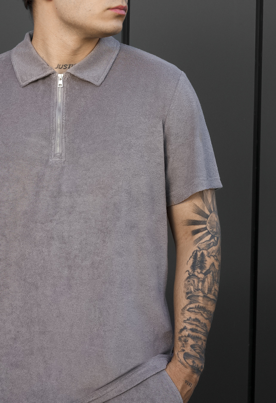 Komplet koszulka + spodenki Staff ch gray