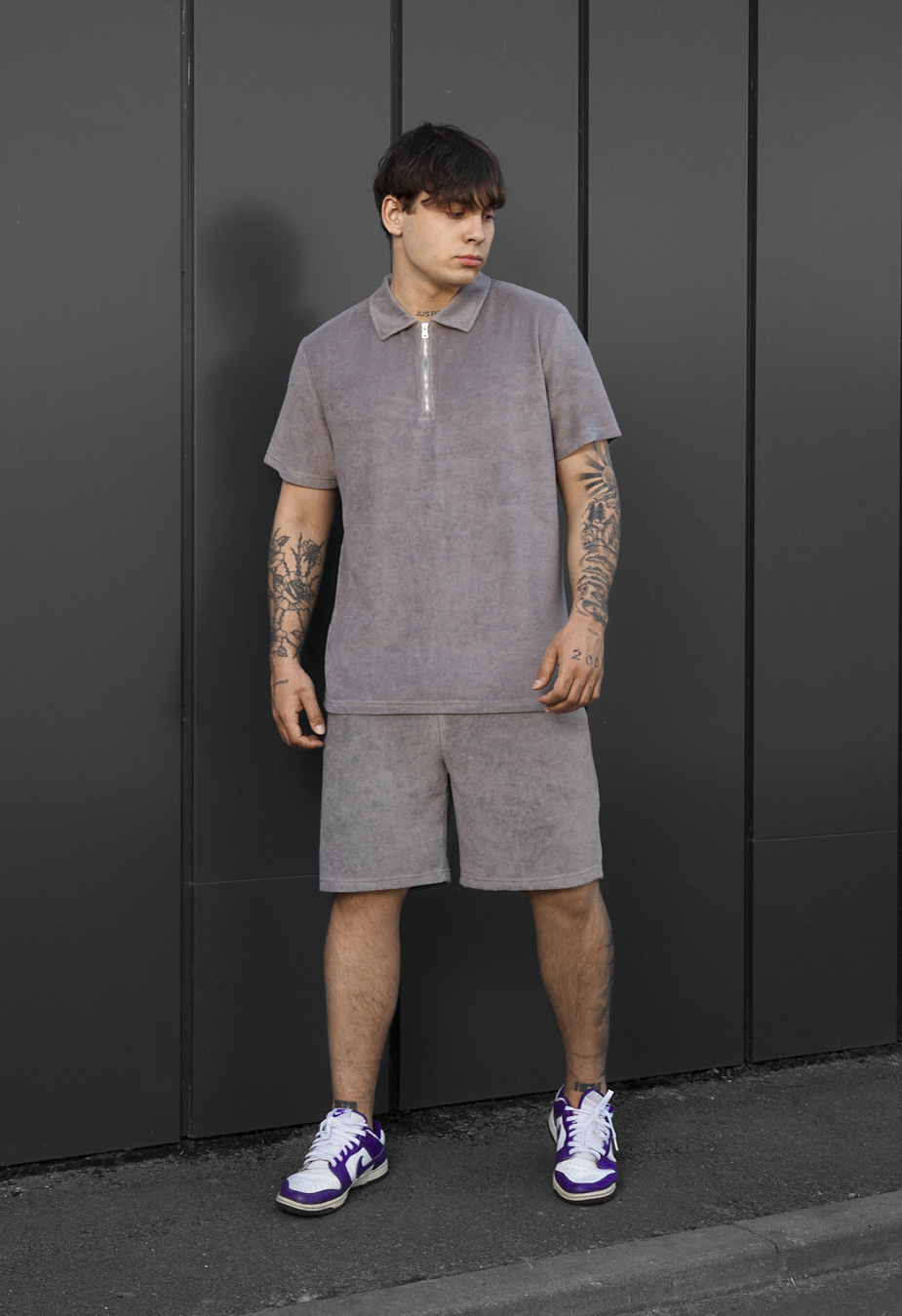 Komplet koszulka + spodenki Staff ch gray