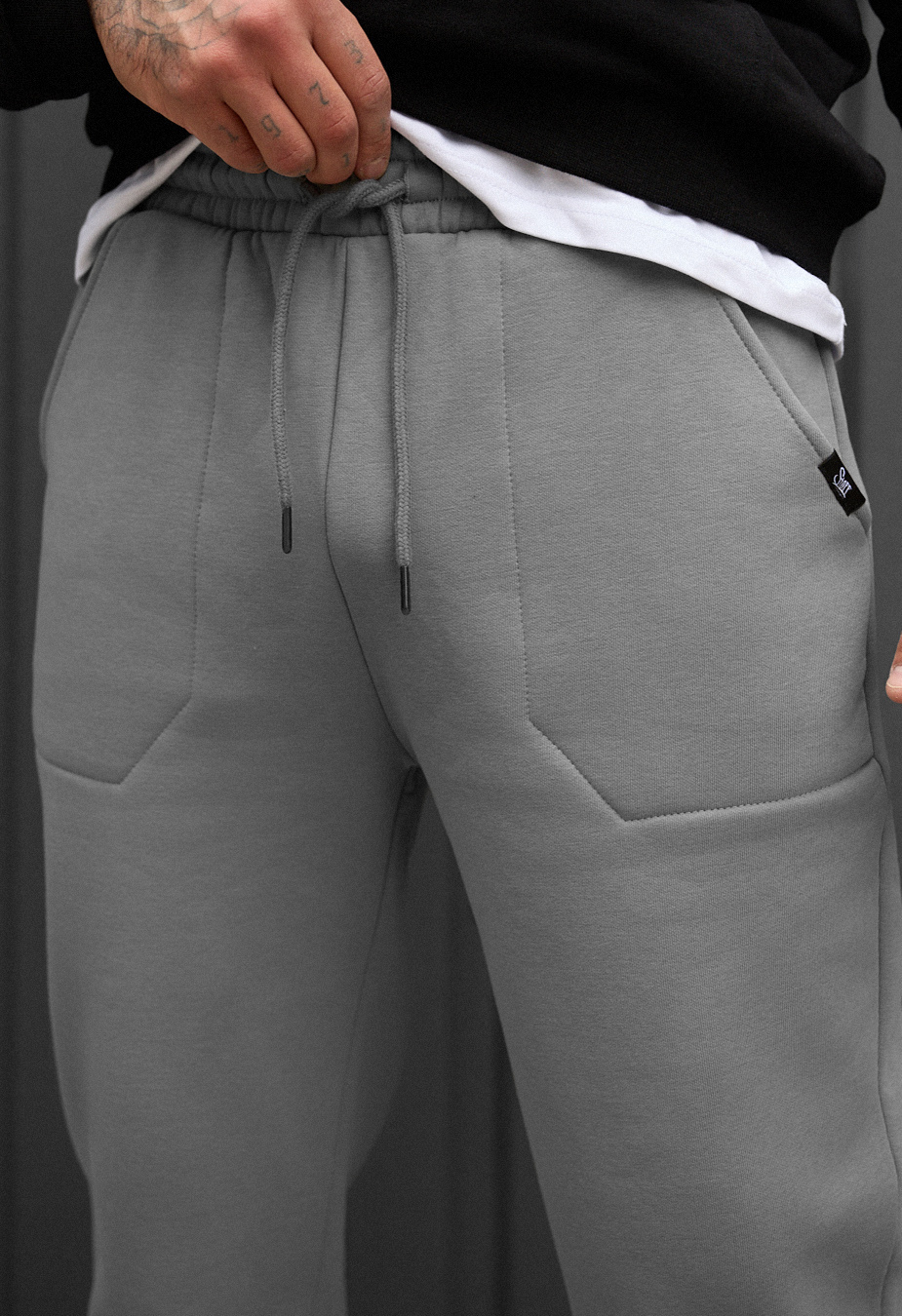 Spodnie sportowe Staff light gray fleece