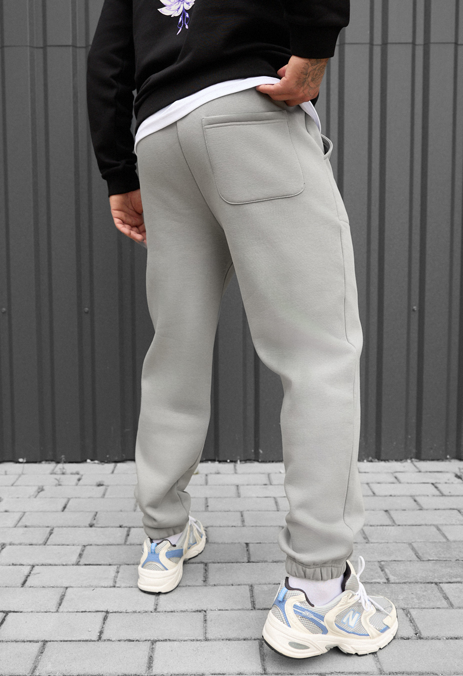 Spodnie sportowe Staff light gray fleece
