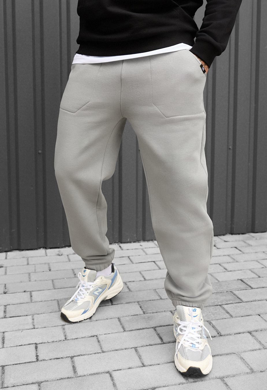 Spodnie sportowe Staff light gray fleece