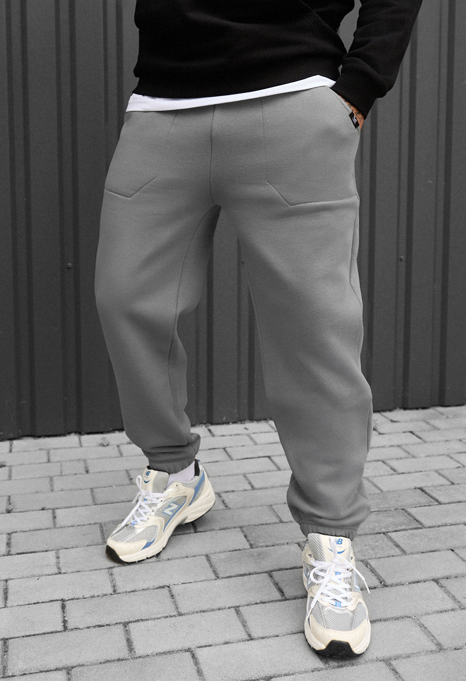 Spodnie sportowe Staff light gray fleece