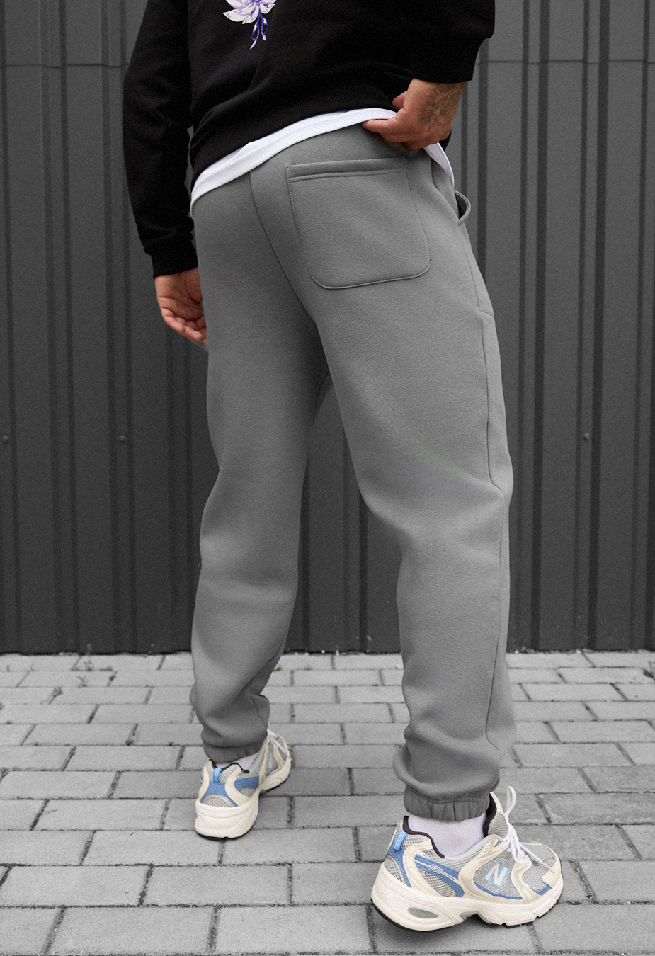 Spodnie sportowe Staff light gray fleece