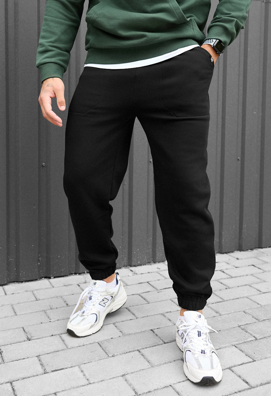 Spodnie Staff black fleece