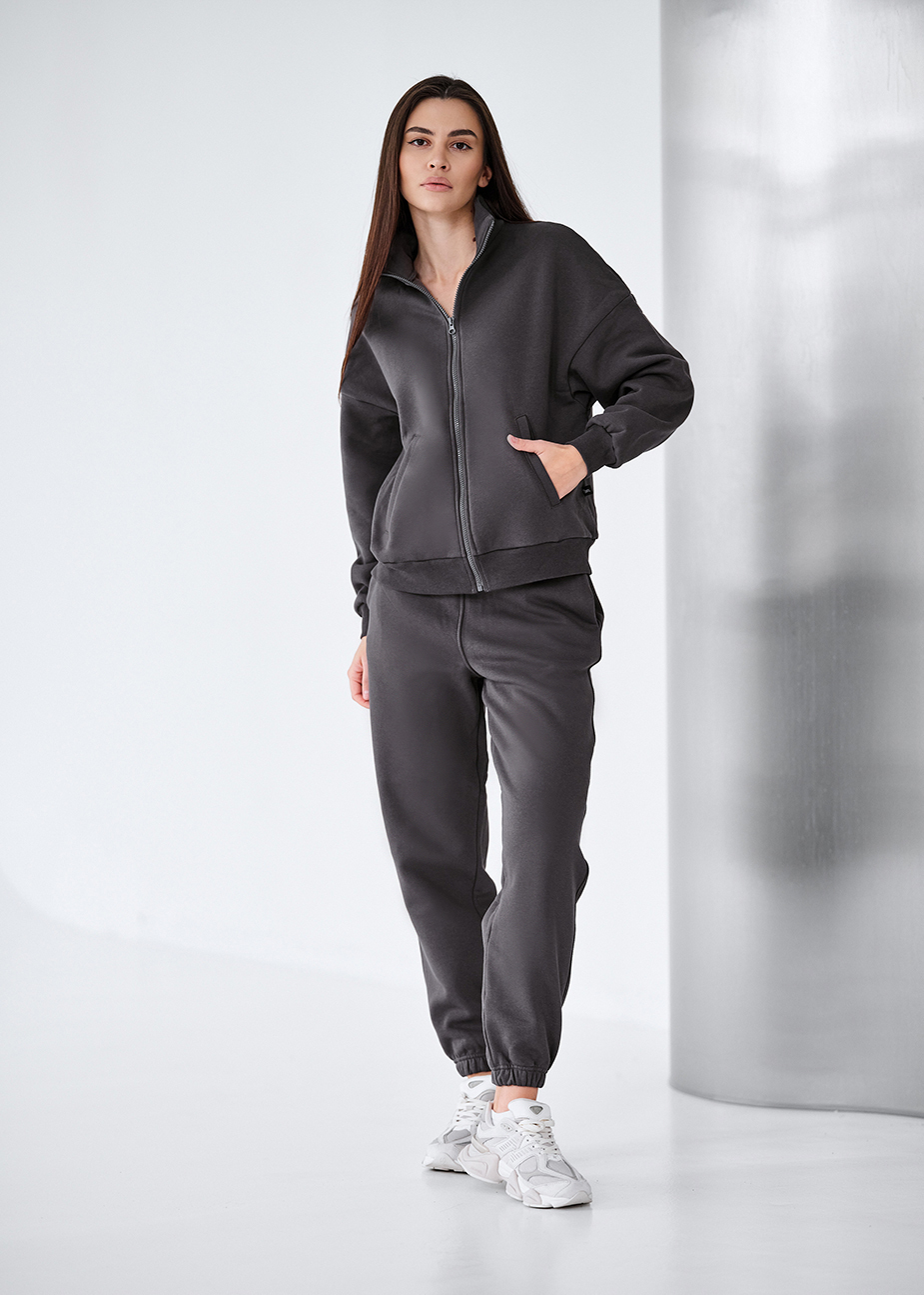 Dres damski Staff req dark gray oversize fleece