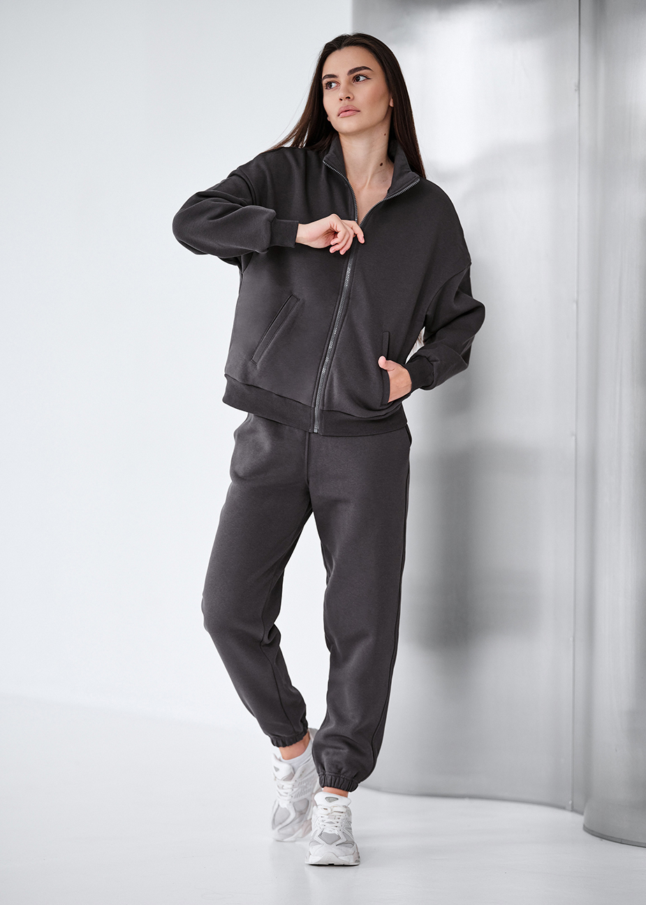 Dres damski Staff req dark gray oversize fleece