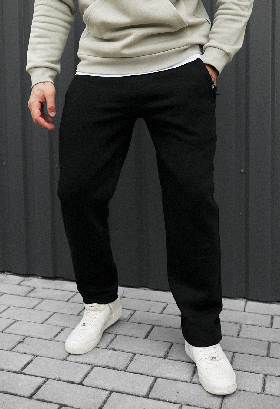 Spodnie dresowe Staff lak black fleece