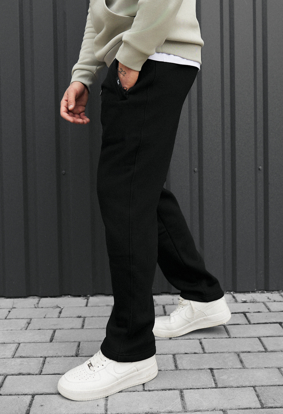 Spodnie dresowe Staff lak black fleece