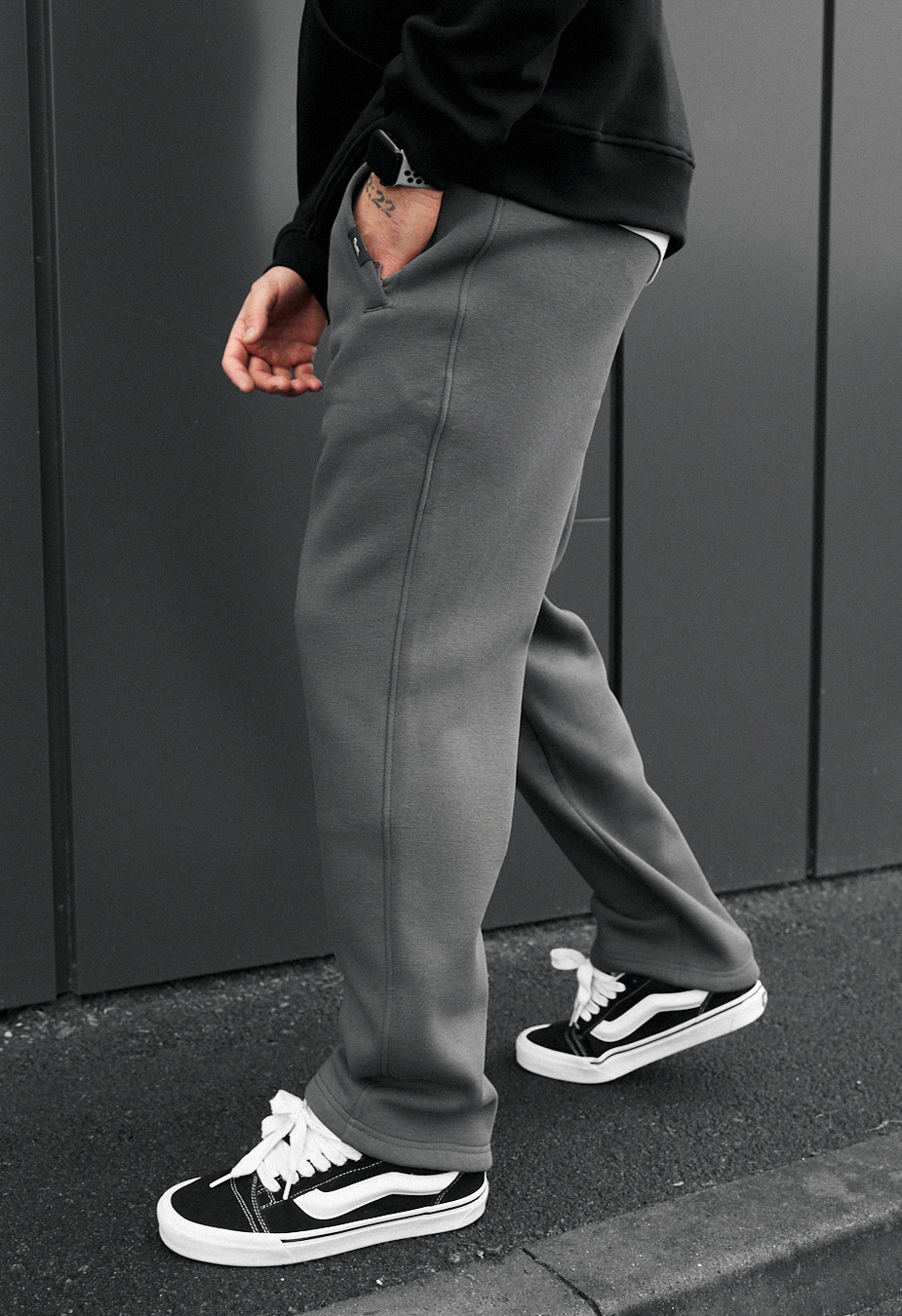 Spodnie dresowe Staff lak gray fleece