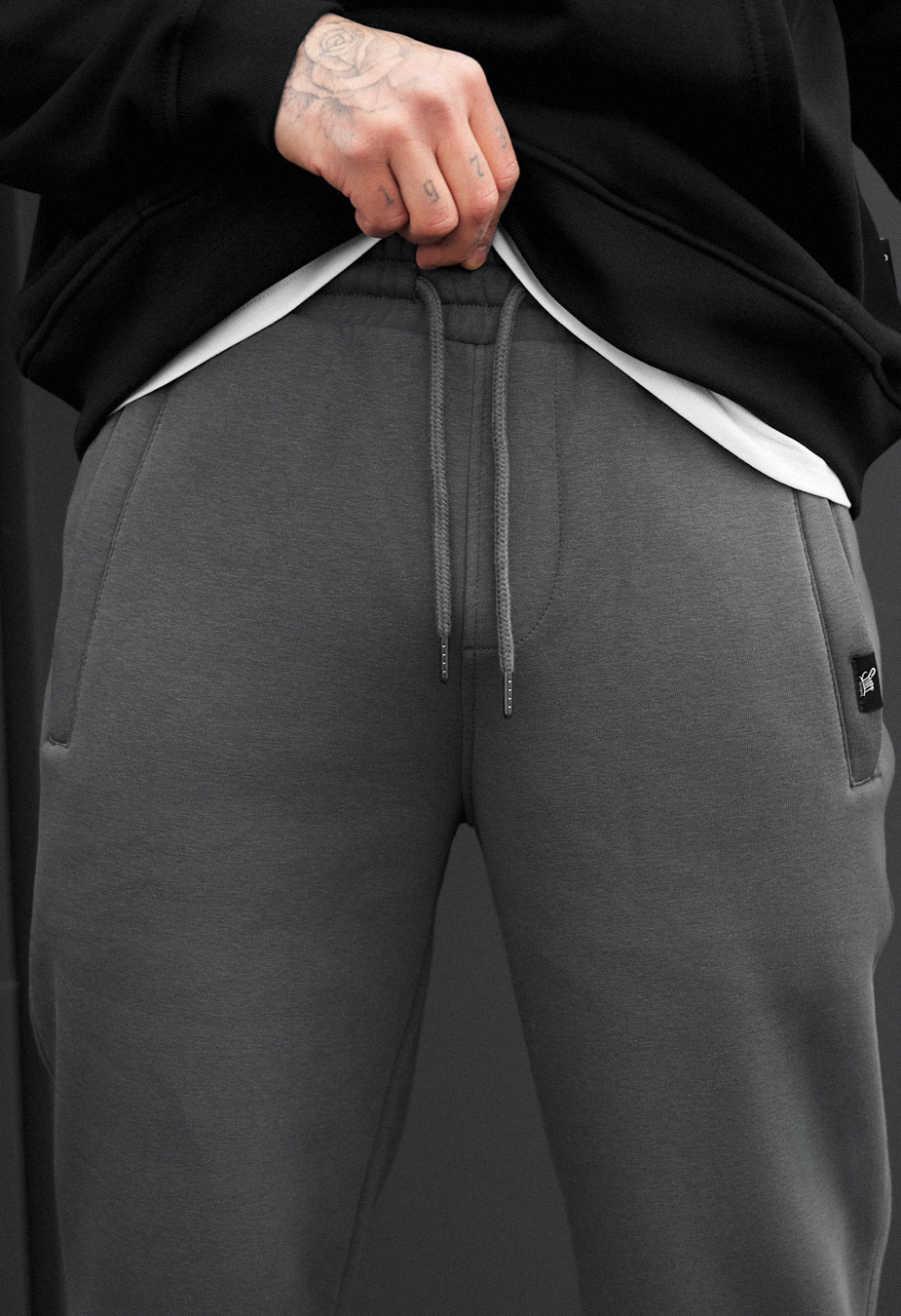 Spodnie dresowe Staff lak gray fleece