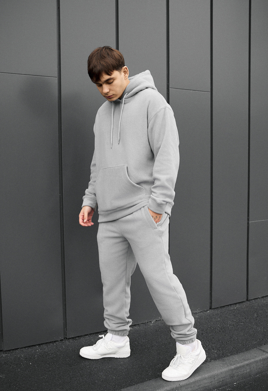 Dres Staff sh light gray oversize fleece