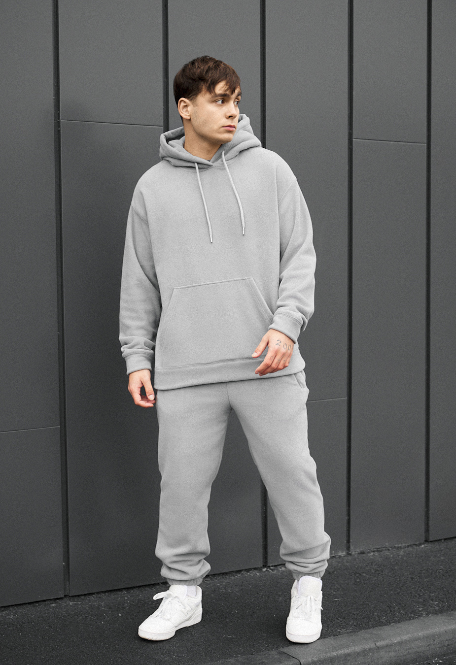 Dres Staff sh light gray oversize fleece