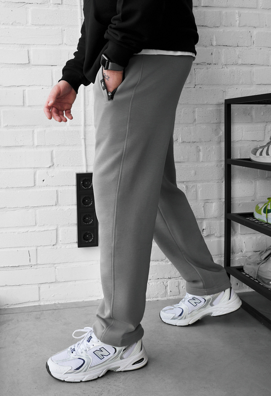 Spodnie dresowe Staff lak gray