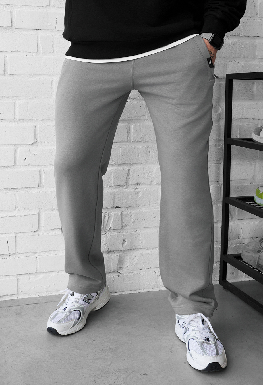 Spodnie dresowe Staff lak gray