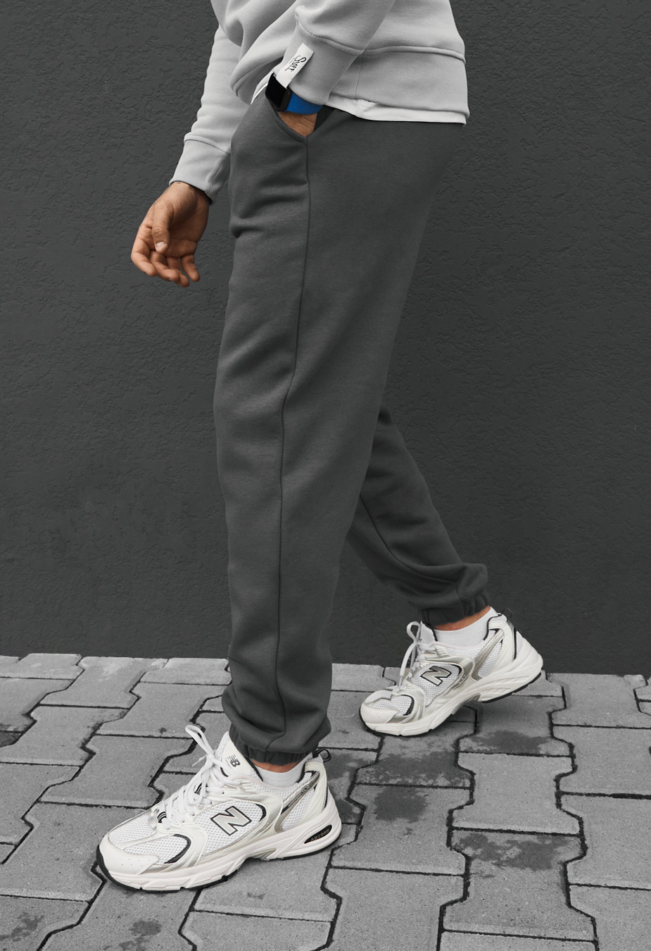 Spodnie dresowe Staff fad gray fleece