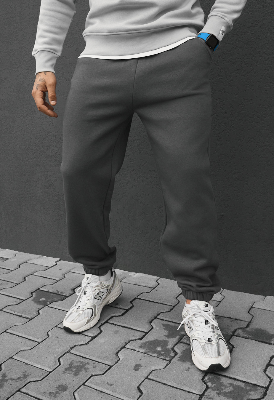 Spodnie dresowe Staff fad gray fleece