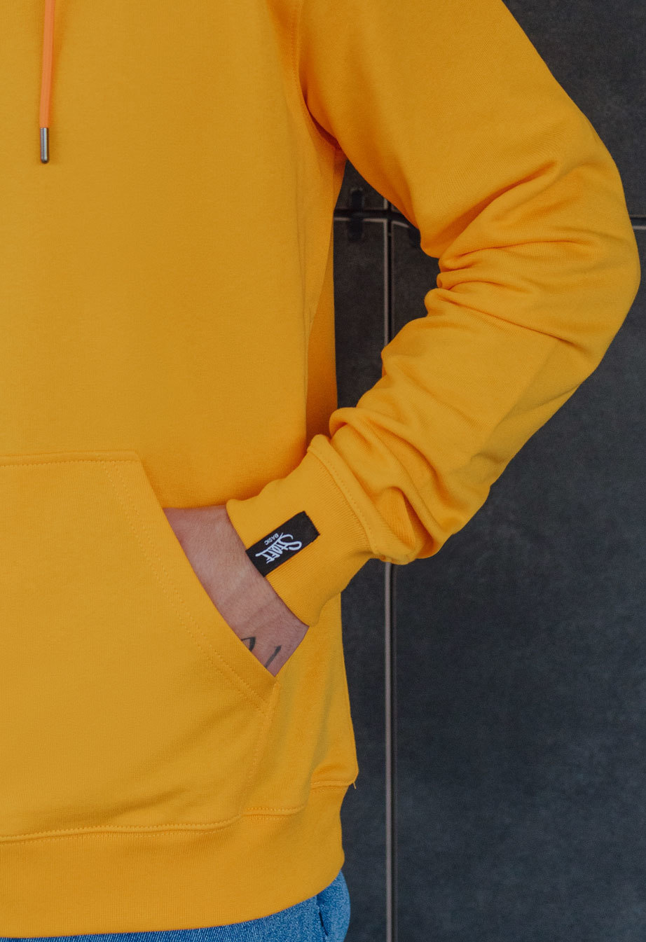 Bluza z kapturem Staff yellow basic