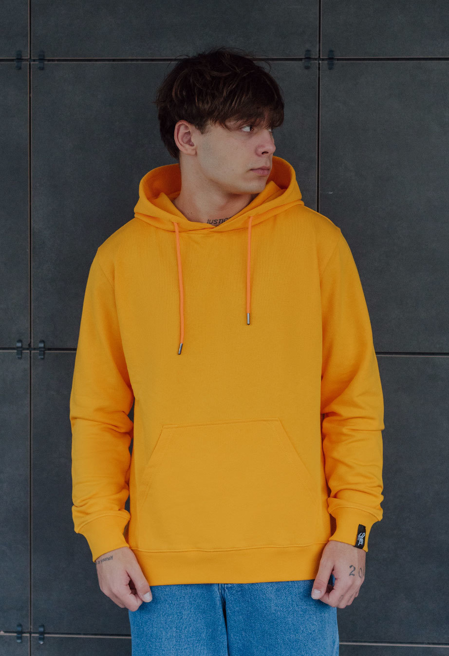 Bluza z kapturem Staff yellow basic