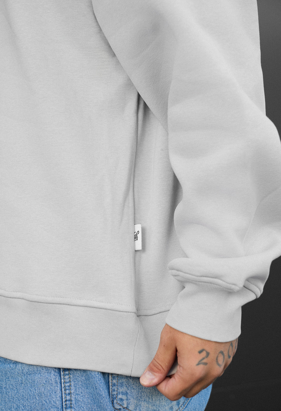 Bluza Staff light gray oversize fleece