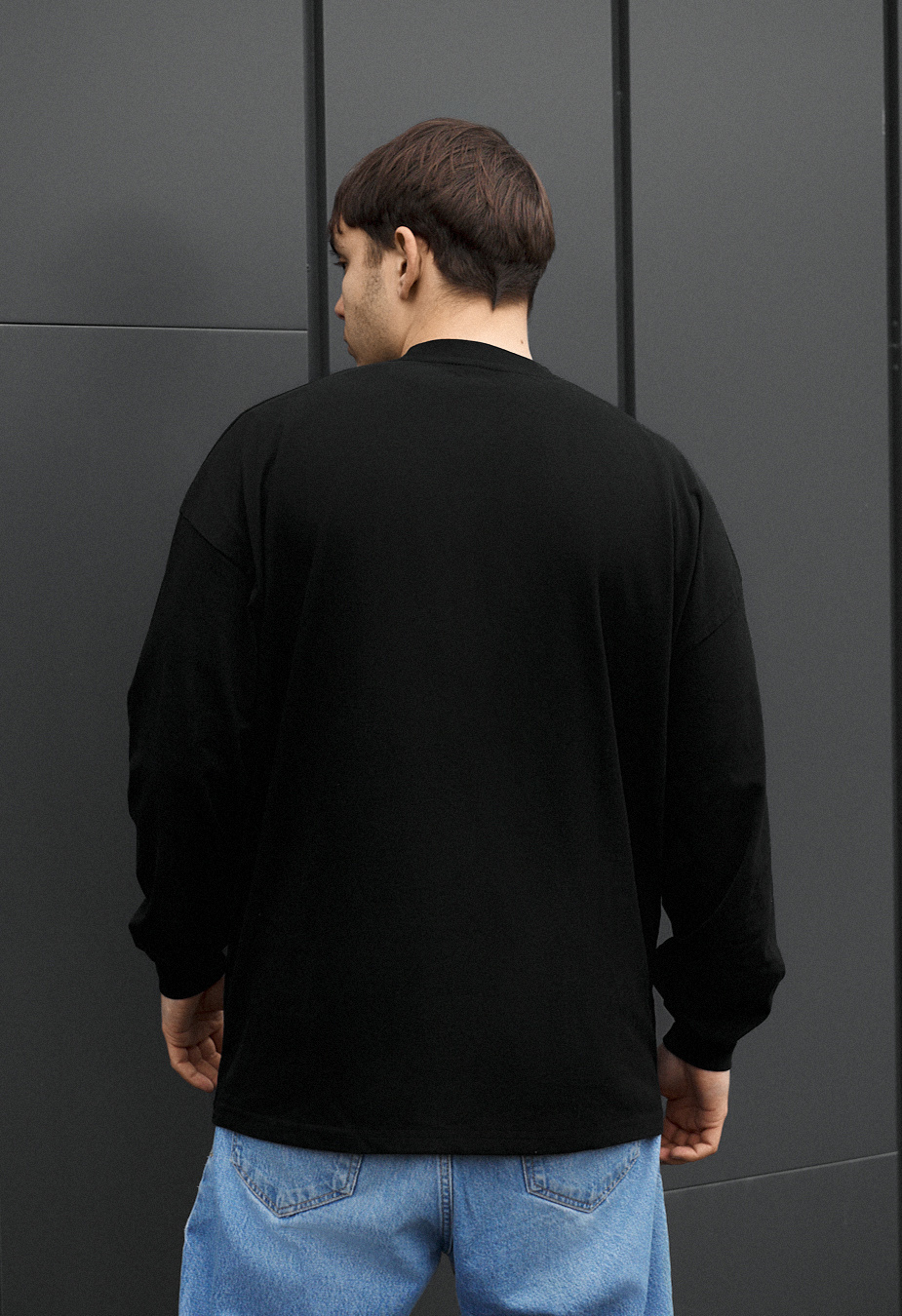 Longsleeve Staff black logo oversize