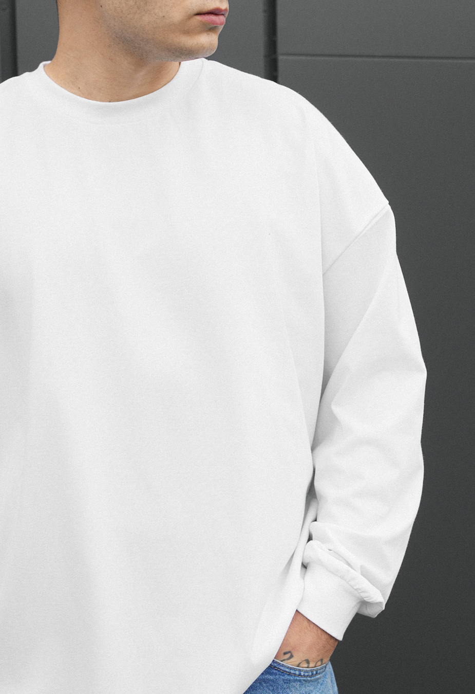 Longsleeve Staff white oversize