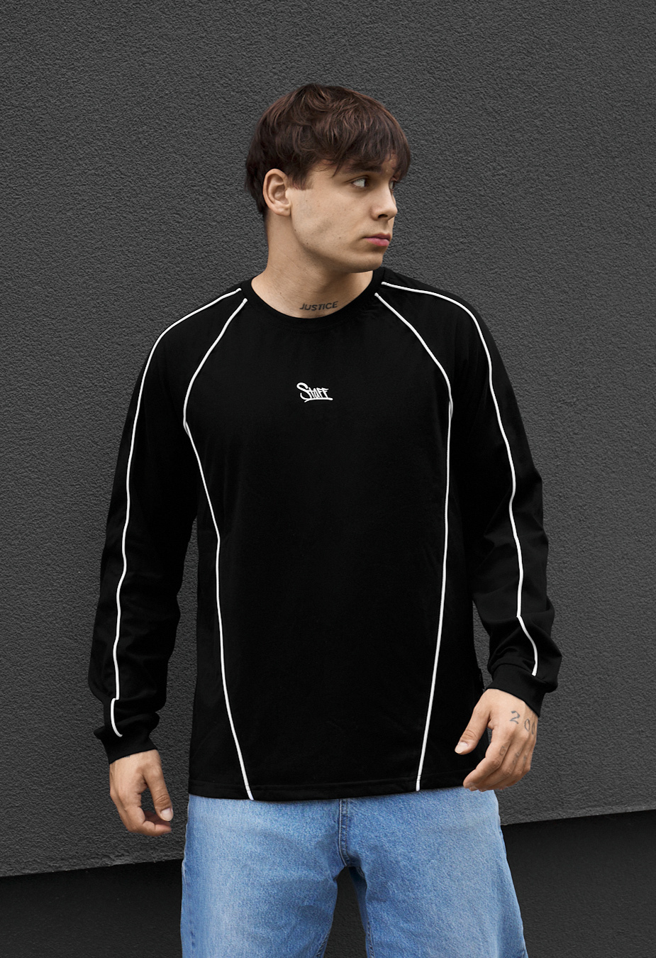 Longsleeve Staff black logo