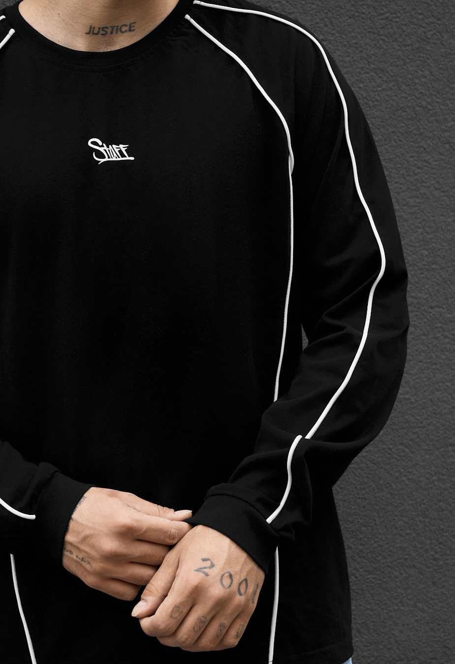 Longsleeve Staff black logo