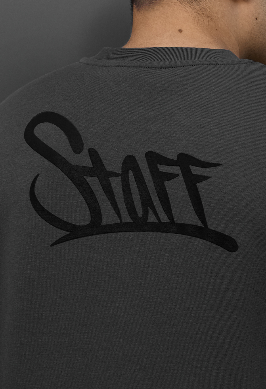 Bluza Staff logo dark gray fleece