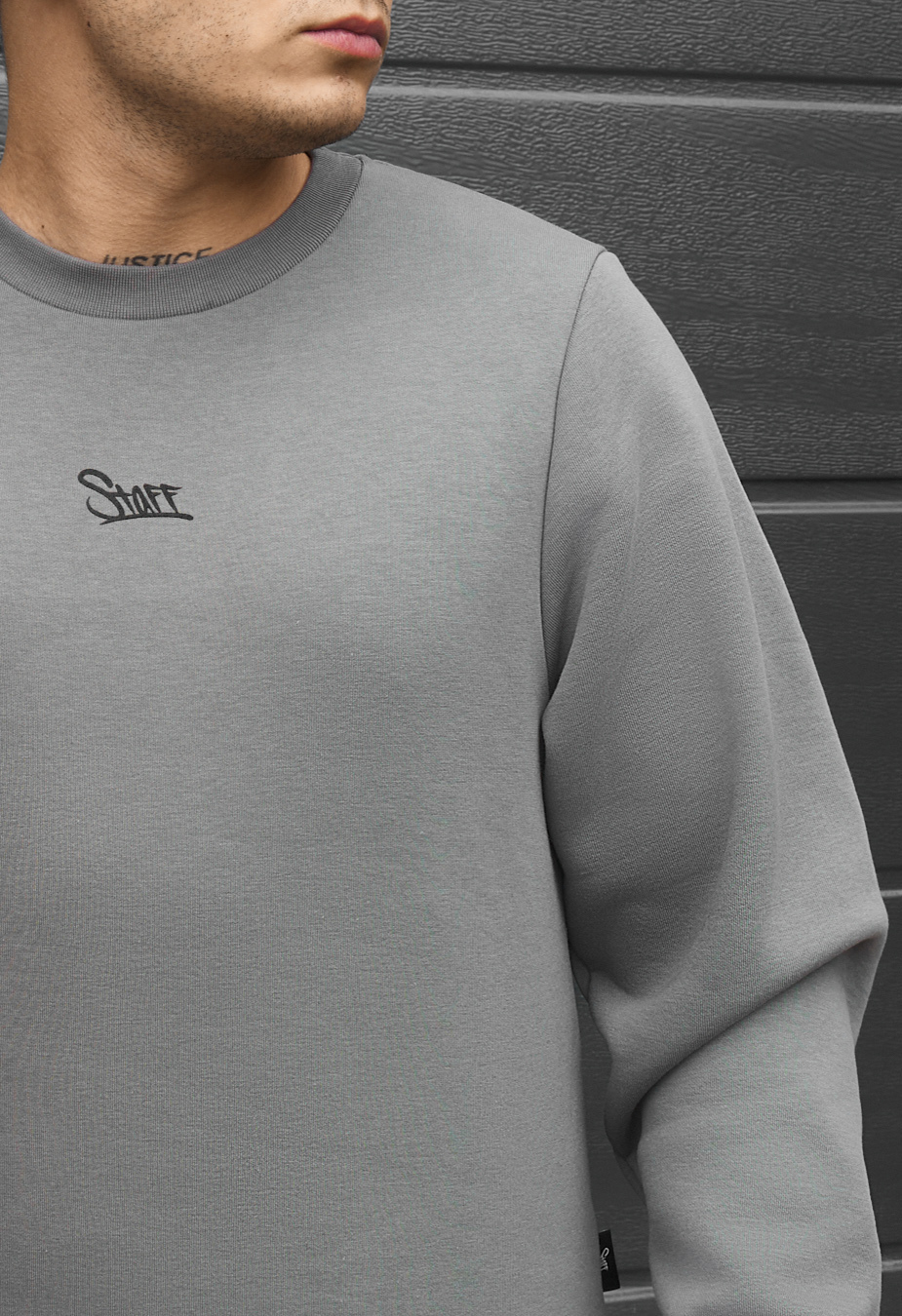 Bluza Staff logo gray fleece