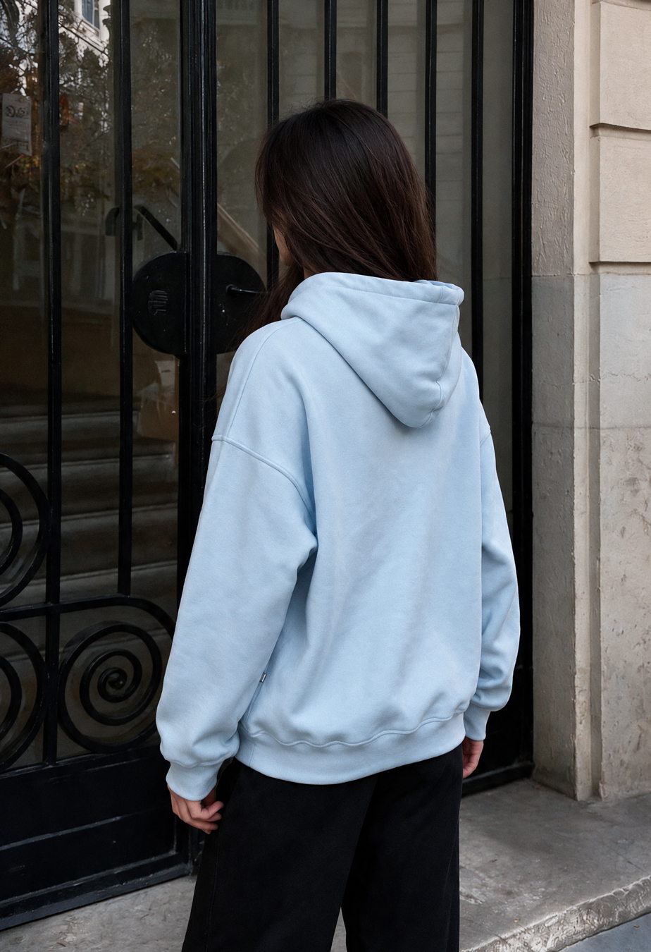 Bluza Staff logo blue oversize fleece