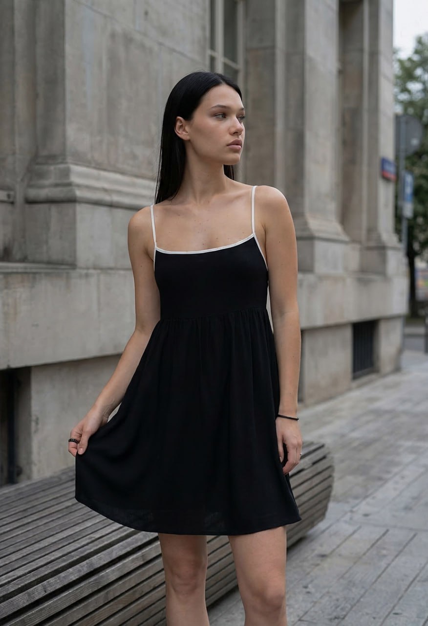 Sukienka Staff kr black & white