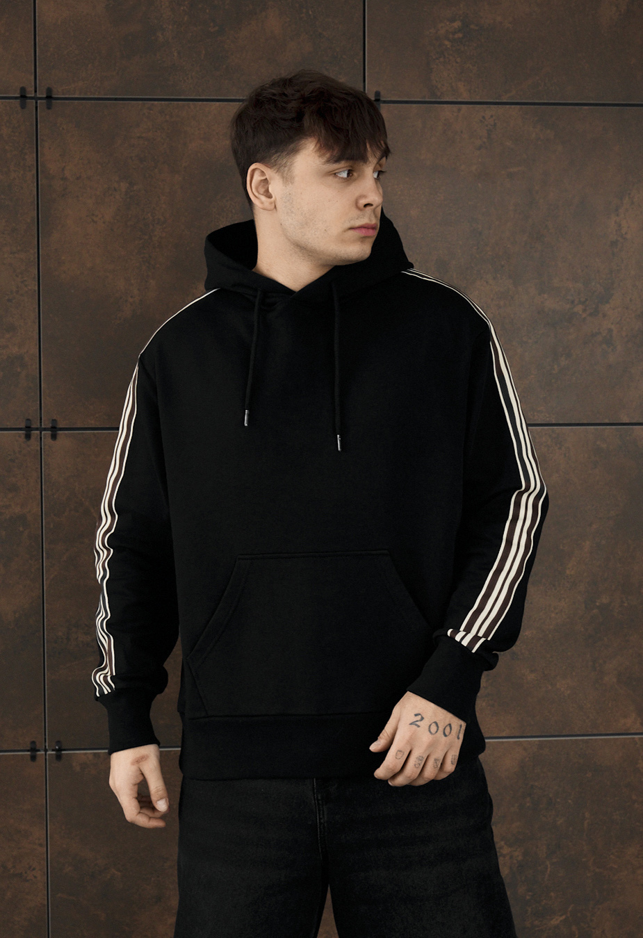 Bluza Staff black lines oversize