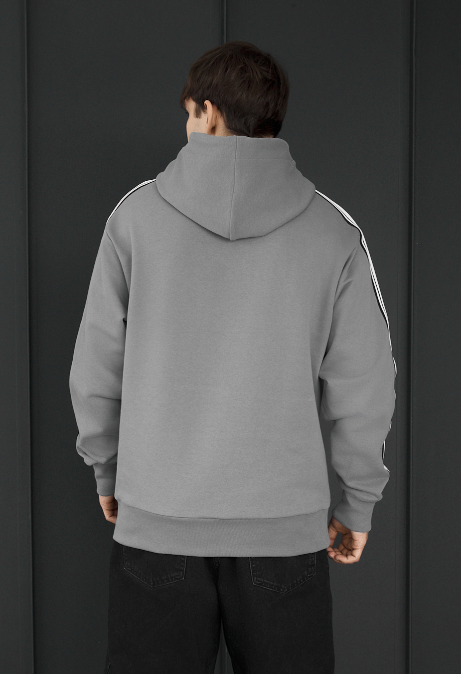 Bluza Staff gray lines oversize