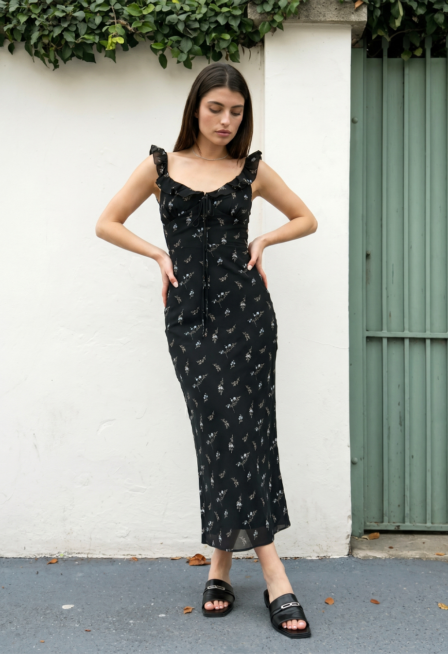 Sukienka Staff bex black & flowers