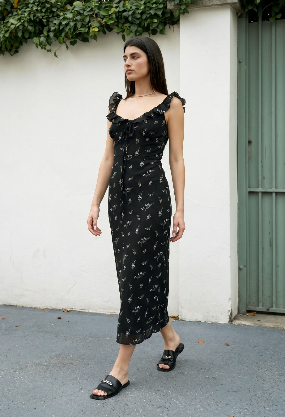 Sukienka Staff bex black & flowers