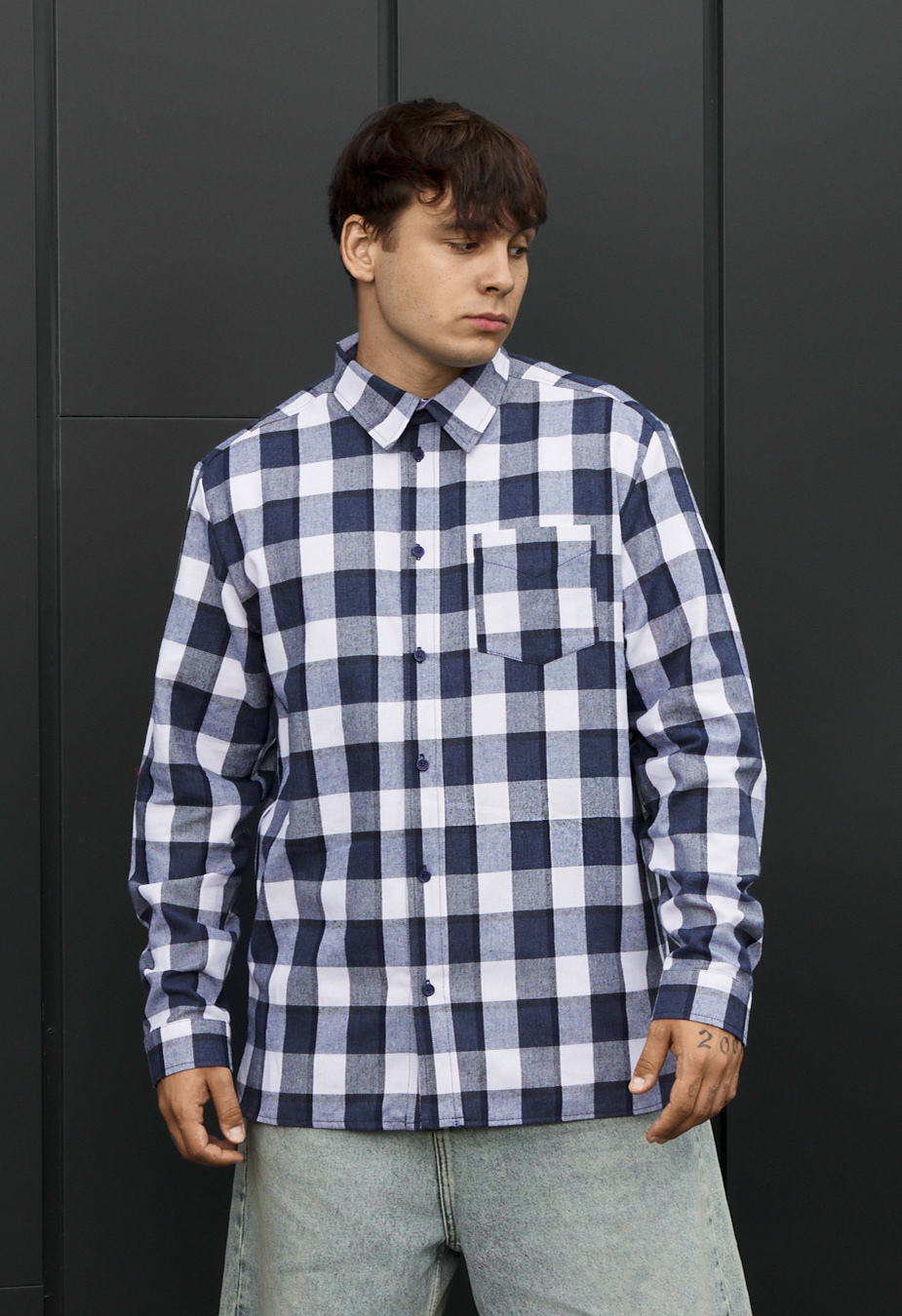 Koszula Staff ed light gray & white